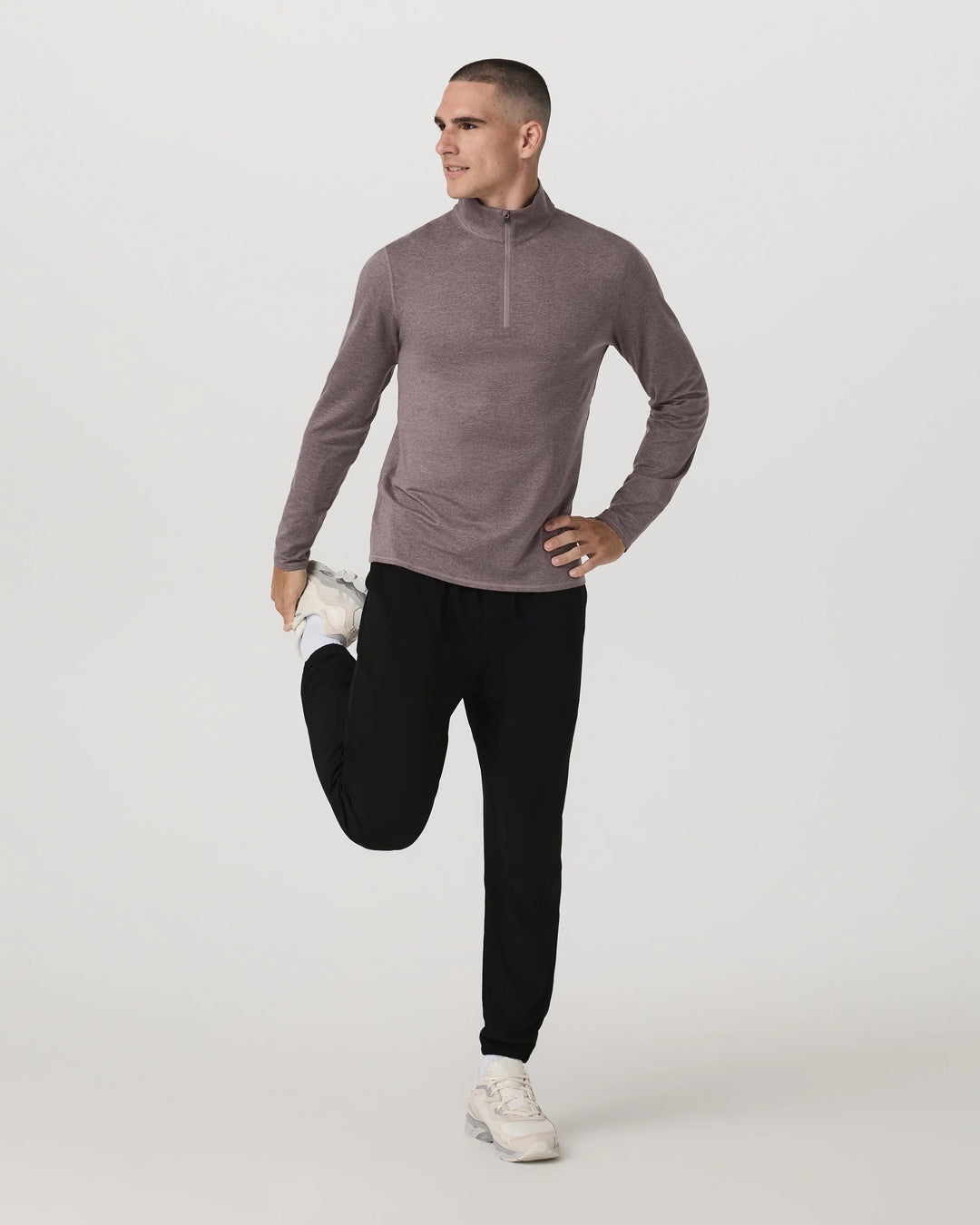 Vuori Ponto 1/2 Zip Mock Neck L/S