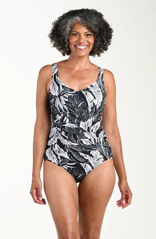Maxine Night Tropics Side Shirred 1pc