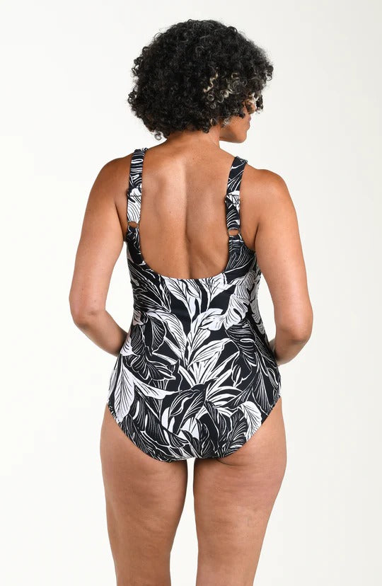 Maxine Night Tropics High Neck One Piece