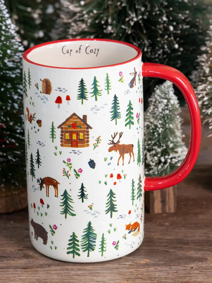 Natural Life Latte Mug - Woodland Critters Cup of Cozy