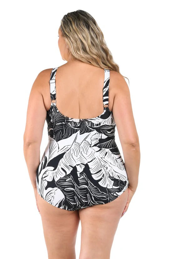 Maxine Night Tropics Side Shirred 1pc