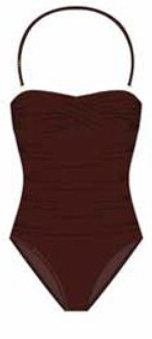 Anne Cole Solid Twist Bandeau One Piece