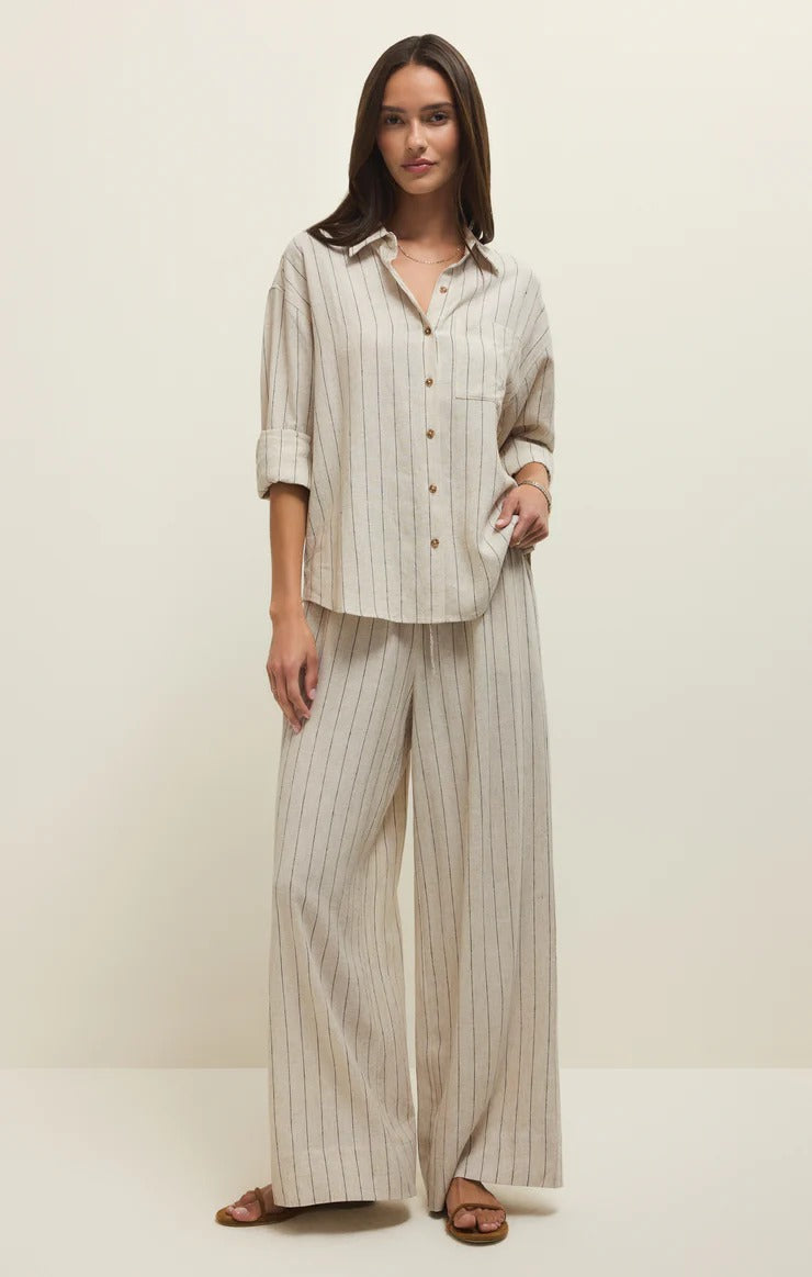 Z Supply  Alfie Striped Button Up Top