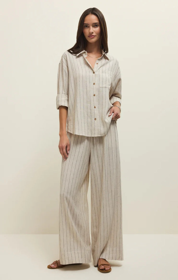 Z Supply  Alfie Striped Button Up Top