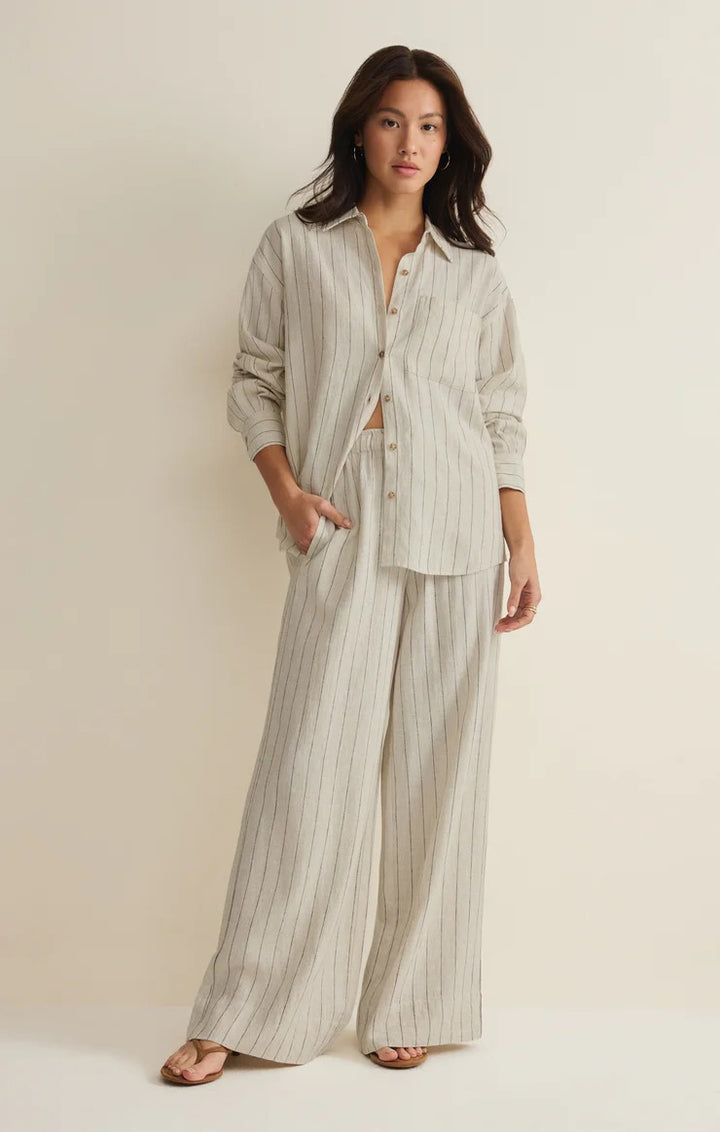 Z Supply  Alfie Striped Button Up Top