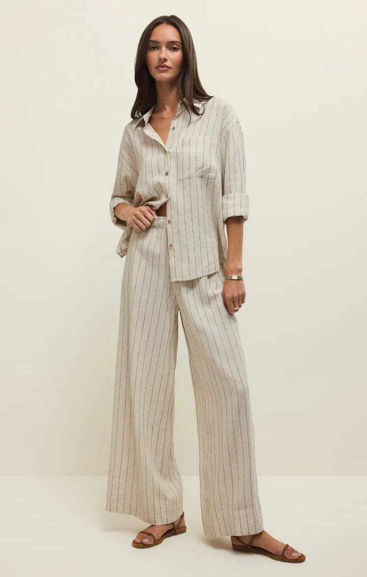 Z Supply  Alfie Striped Button Up Top
