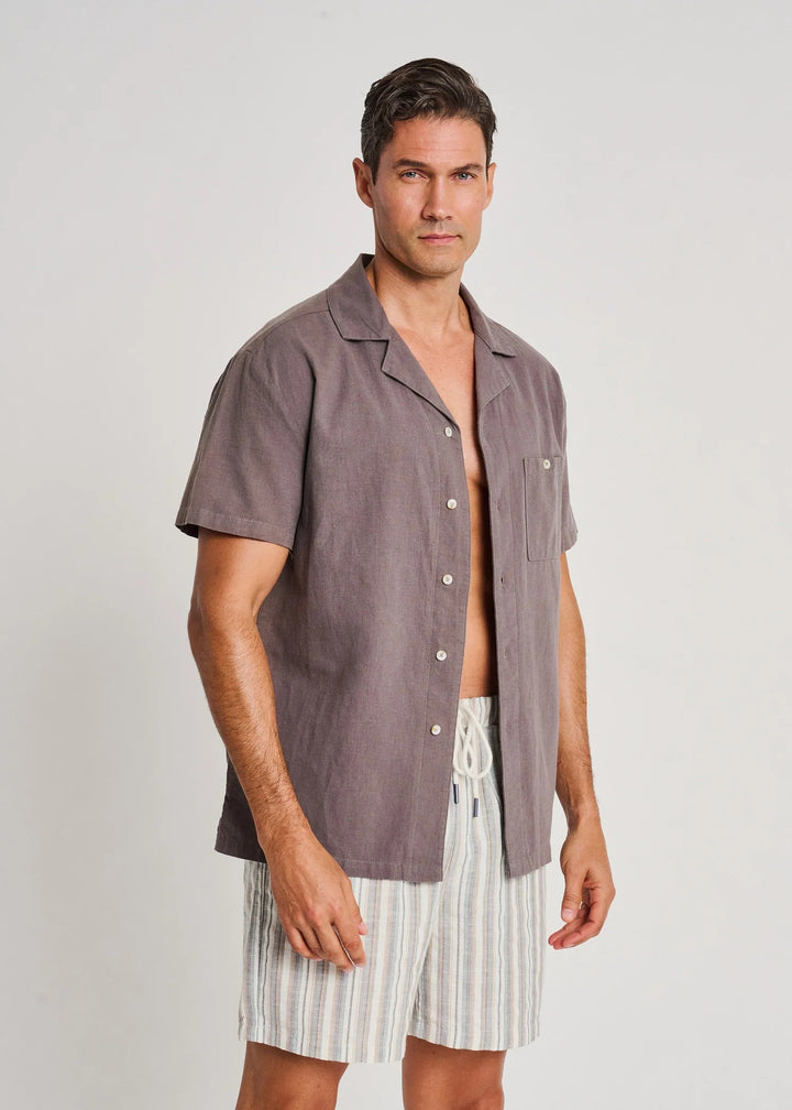 Everyday Sunday  Linen-Blend Beach Shirt