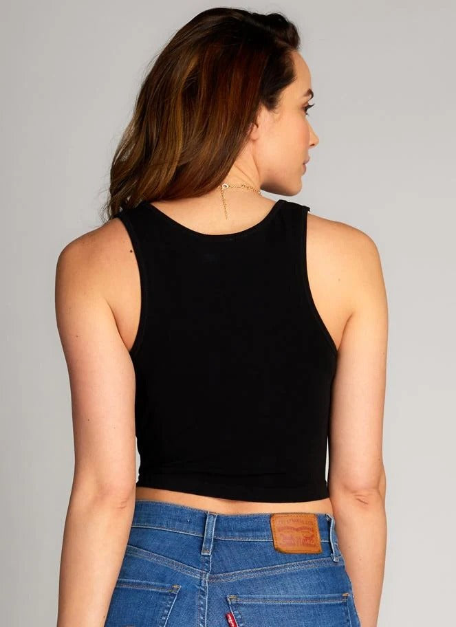 C'est Moi Bamboo Crop Scoop Tank