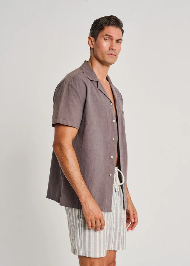 Everyday Sunday  Linen-Blend Beach Shirt