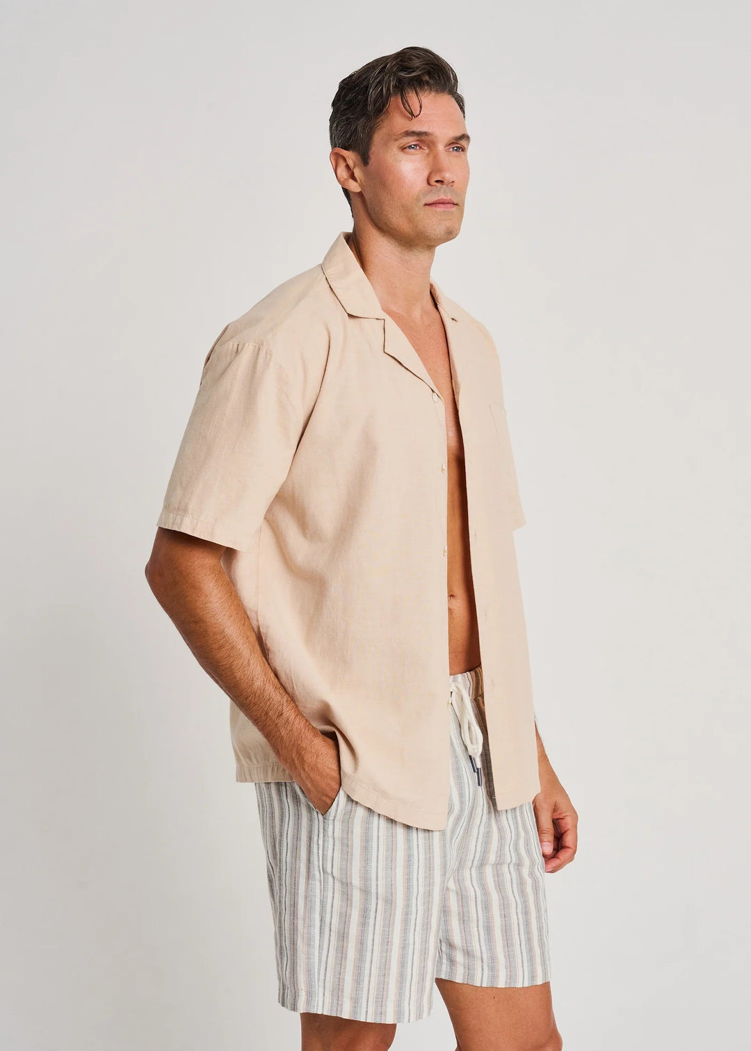 Everyday Sunday  Linen-Blend Beach Shirt