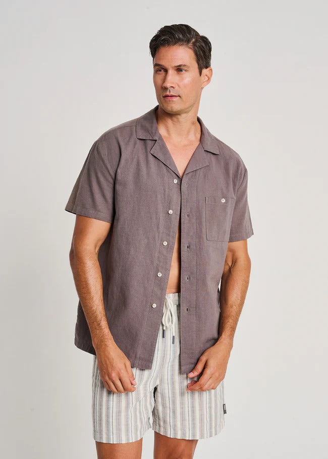 Everyday Sunday  Linen-Blend Beach Shirt