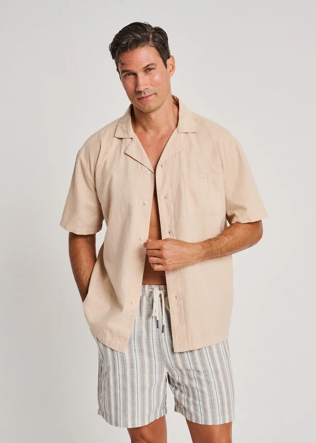 Everyday Sunday  Linen-Blend Beach Shirt