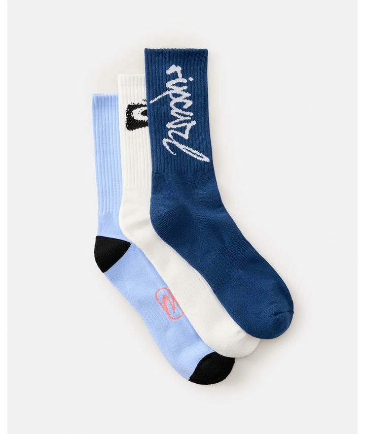 Rip Curl Retro Crew Socks 3-Pk