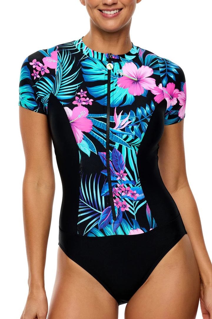 Next Island Luau S/S Zip Malibu 1pc