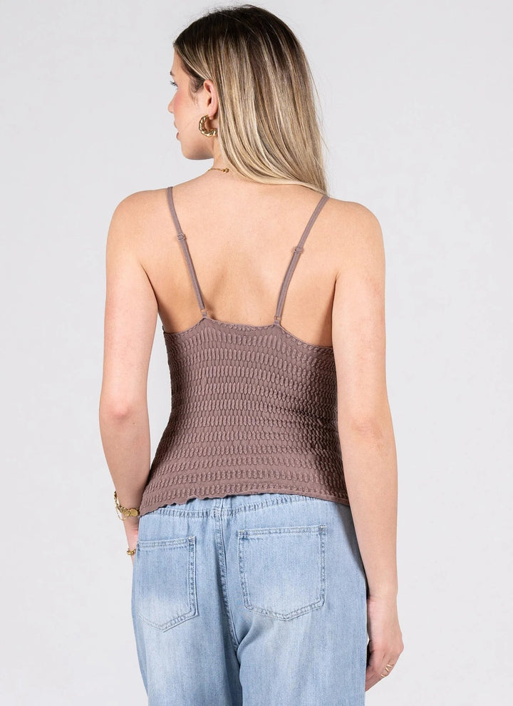 C'est Moi Seamless Smocked Cami