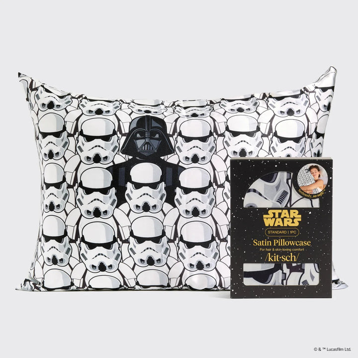 Kitsch Star Wars Satin Pillow Case - Darth Vader & Stormtroopers