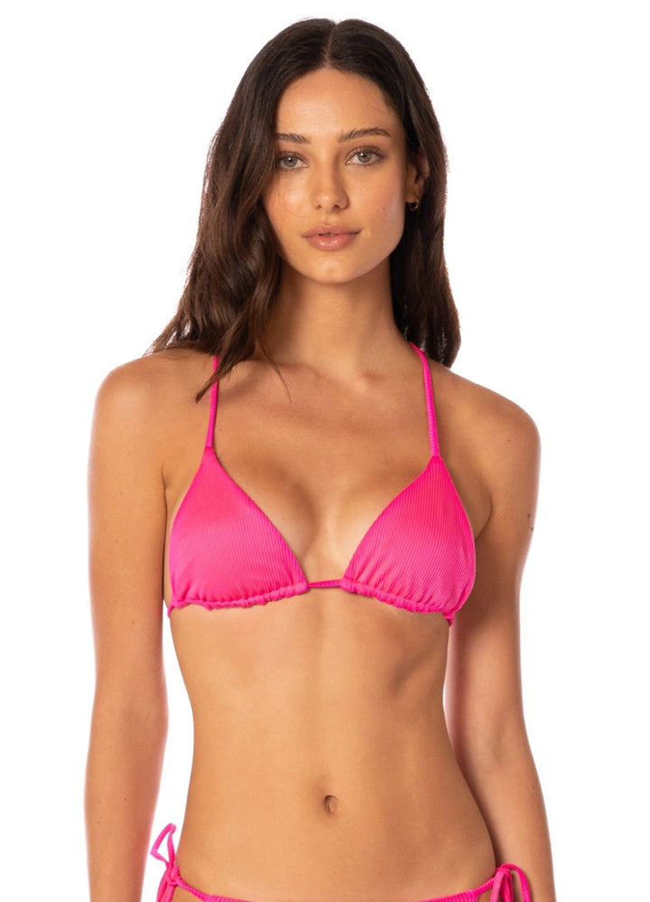 Maaji Hot Fuchsia Balmy Triangle Bikini Top