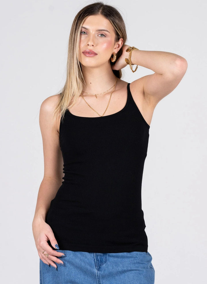 C'est Moi Bamboo Rib Low Cut Cami