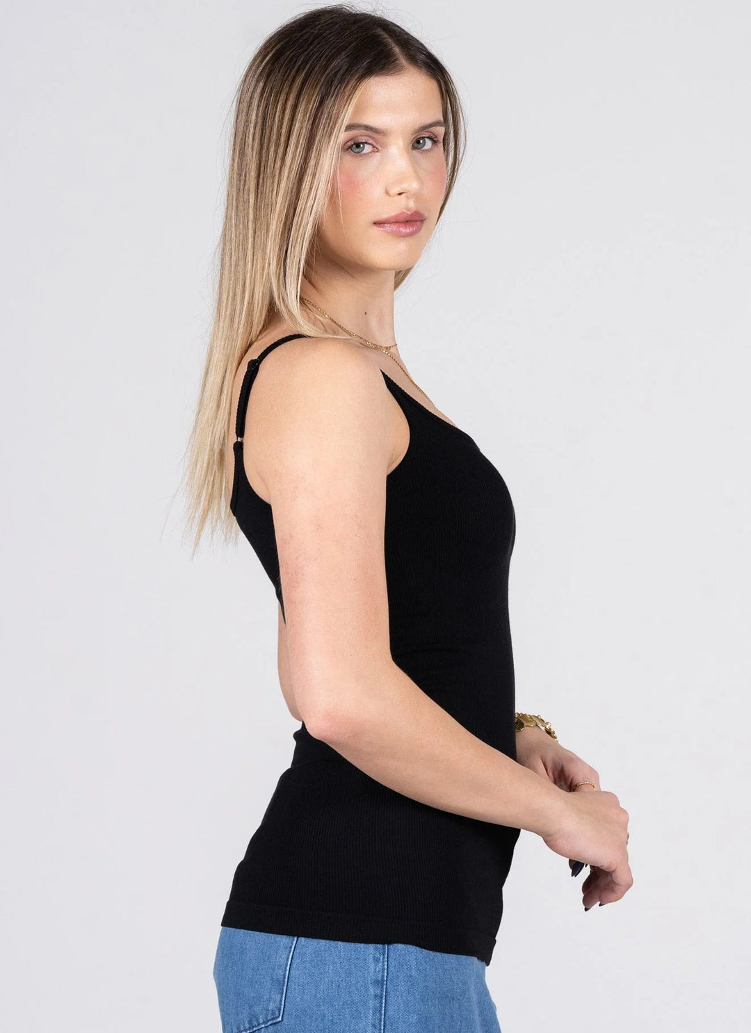 C'est Moi Bamboo Rib Low Cut Cami