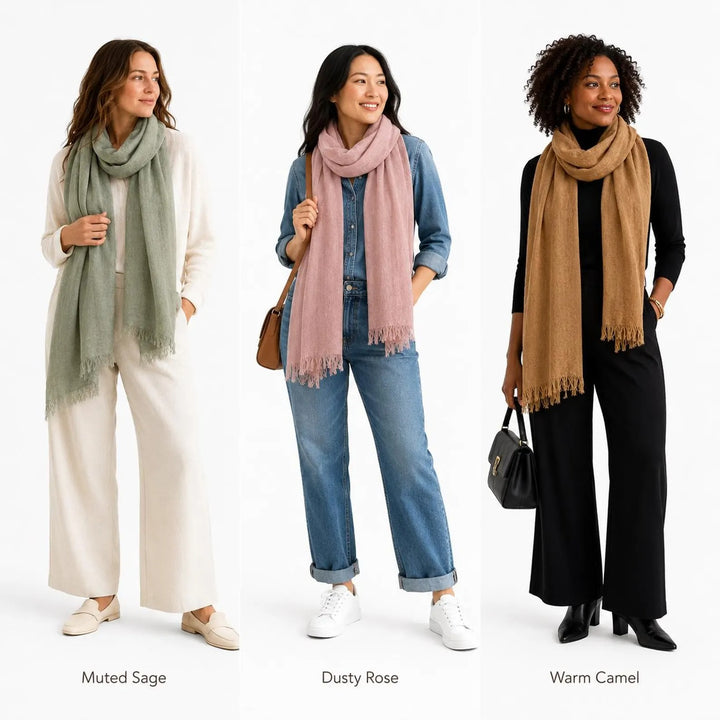 Linen Fringed Scarf