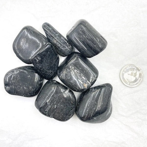 Large Black Tourmaline Tumbled Stones