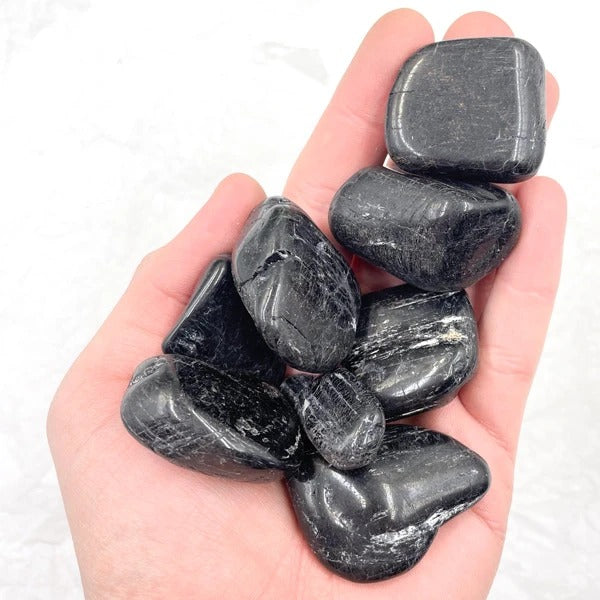 Large Black Tourmaline Tumbled Stones