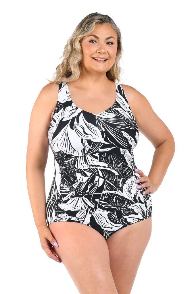 Maxine Night Tropics Side Shirred 1pc