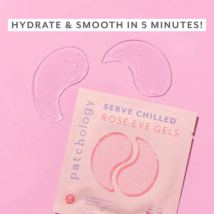 Patchology Serve Chilled Rosé Hydrating Eye Gel - 5 Pack