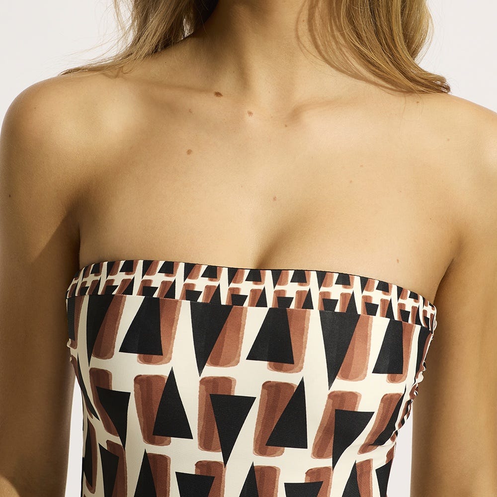 Seafolly Secret Garden DD Bandeau One Piece - Womens Fashion One Pieces - Big Sun Vernon  | Okanagan Beachwear