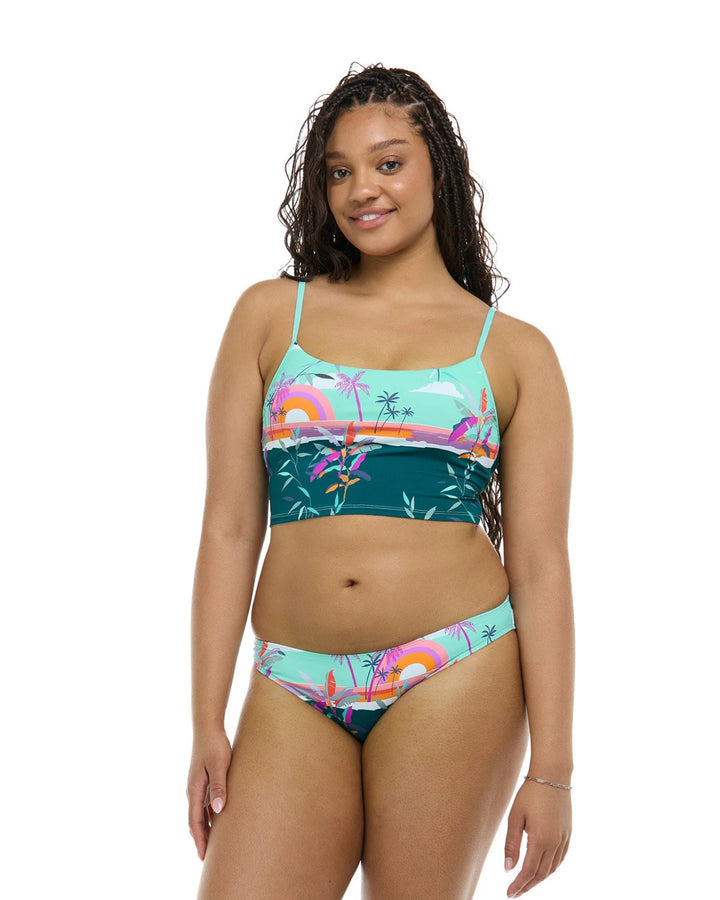 Eidon Postcard Selena Crop Top - Womens Cropped Bikini Tops - Big Sun Vernon  | Okanagan Beachwear