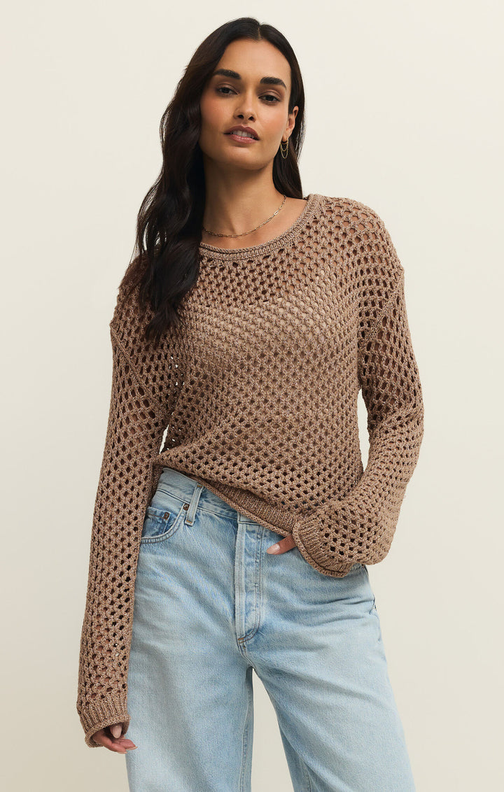Z Supply Cala Shimmer Crochet Sweater