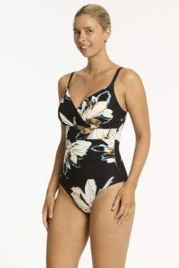 Sea Level La Luna Wrap Front One Piece - Womens Fashion One Pieces - Big Sun Vernon  | Okanagan Beachwear