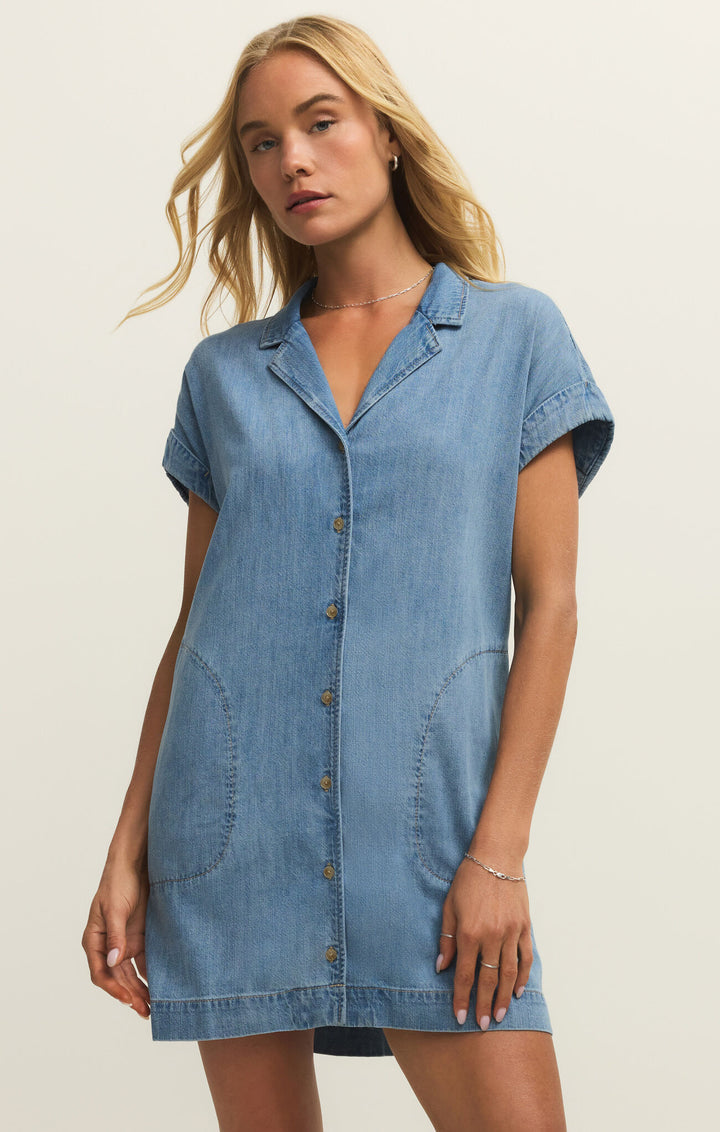 Z Supply Napa Denim Mini Dress