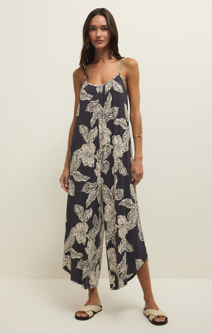 Z Supply Flared Asha Floral Jumpsuit