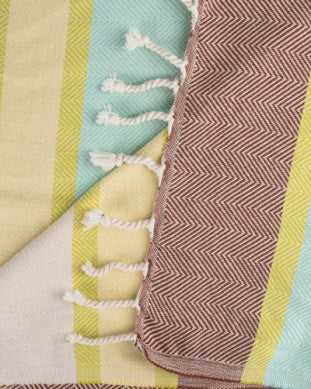 Sand Cloud Regency Stripe-Herringbone Weave Towel