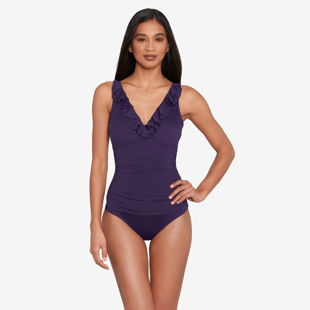 Ralph Lauren Beach Club Ruffle Surplice One Piece - Womens Fashion One Pieces - Big Sun Vernon  | Okanagan Beachwear