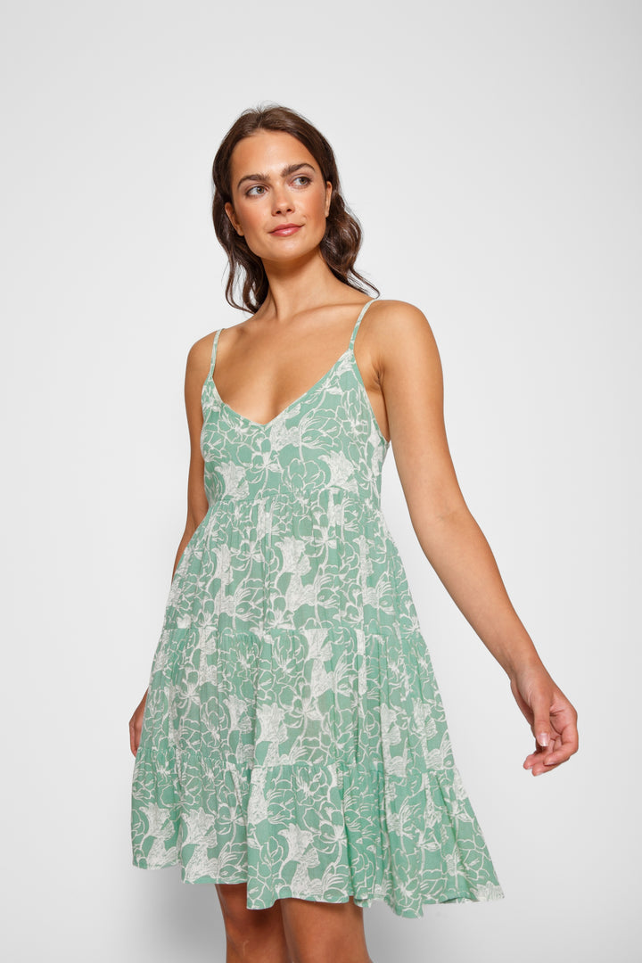 Koy Bloom Mini Tiered Dress - Womens Casual Dresses - Big Sun Vernon  | Okanagan Beachwear