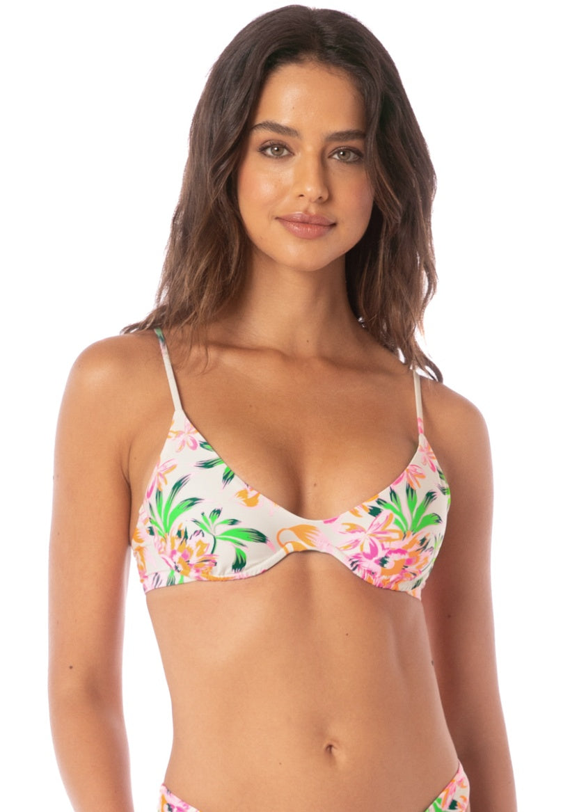 Maaji Bubbly Blossom Irene Unmolded U/W Bikini Top - Womens Underwire Bikini Tops - Big Sun Vernon  | Okanagan Beachwear