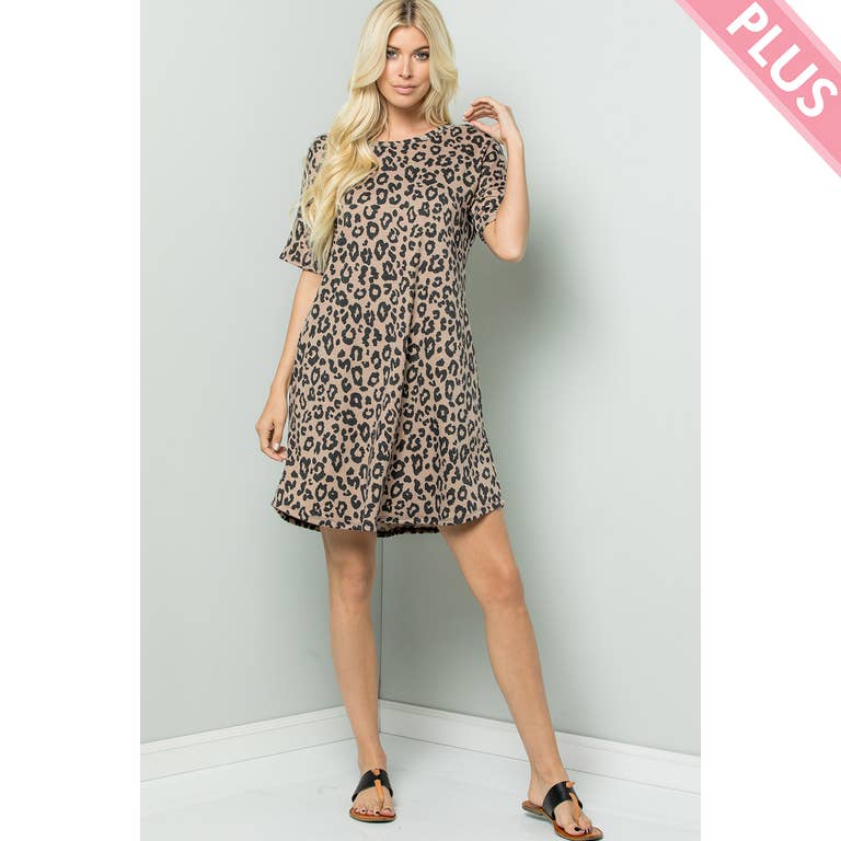 Mina Leopard Print Dress - Womens Casual Dresses - Big Sun Vernon