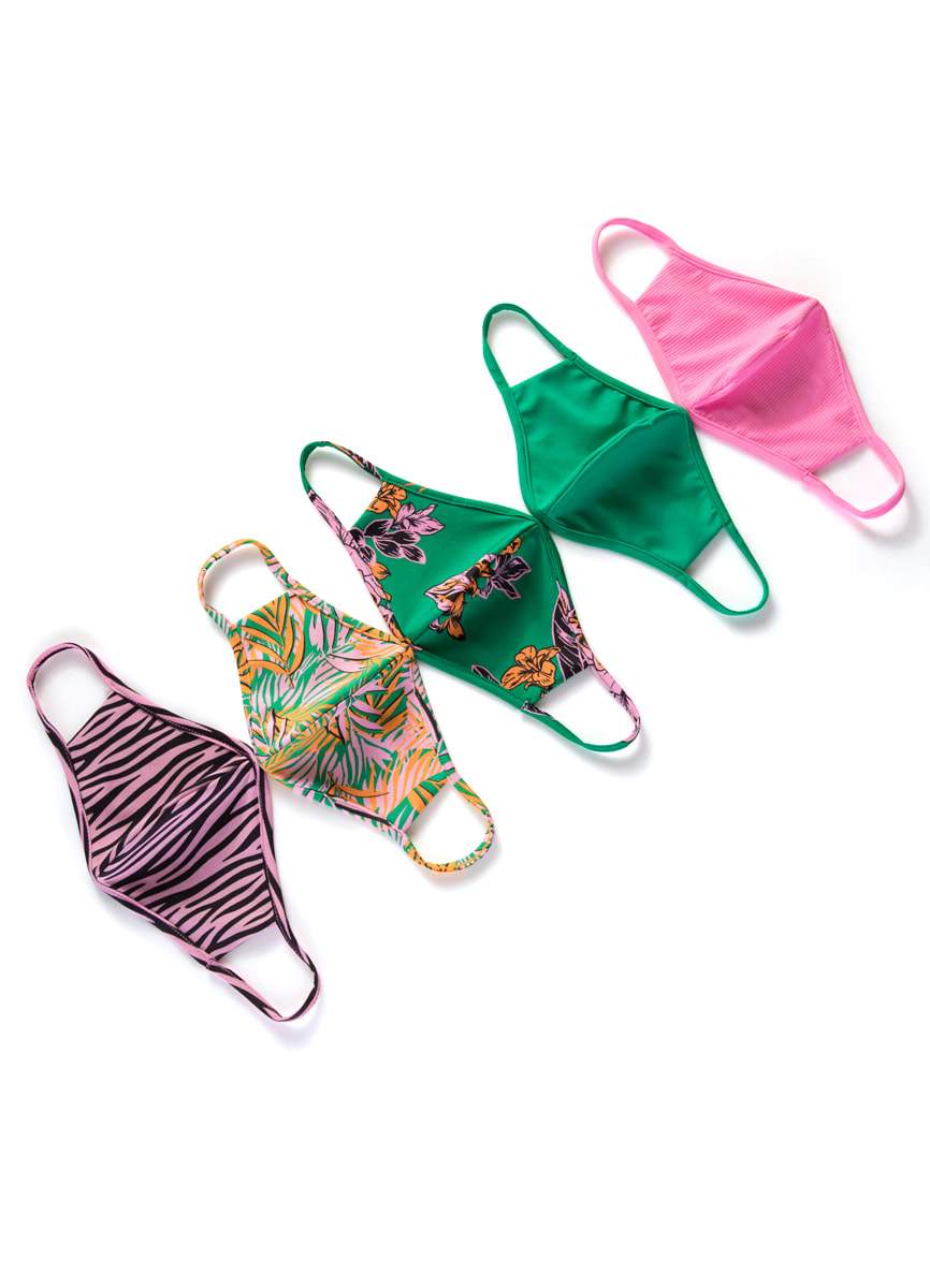 Maaji Emerald Rainforest Calm Face Mask 5 Pack - Womens Face Masks - Big Sun Vernon