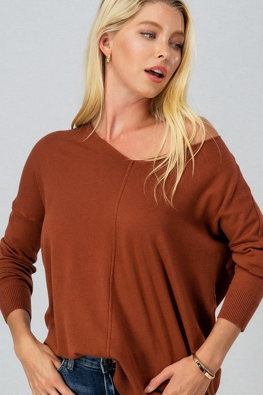 Demi High-Low Tunic Sweater - Womens Sweaters - Big Sun Vernon