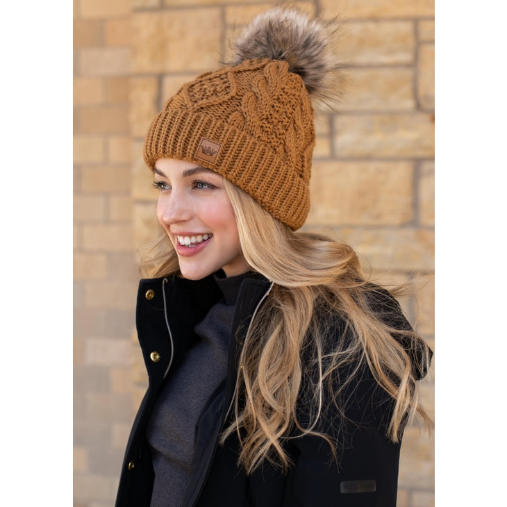 Panache Cuffed Cable Knit Fleece Lined Hat - Toques - Big Sun Vernon  | Okanagan Beachwear