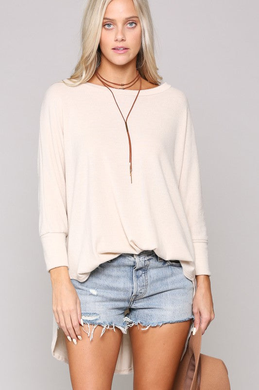 Debbie Oversize 3/4 Sleeve Tunic - Womens Long Sleeves - Big Sun Vernon