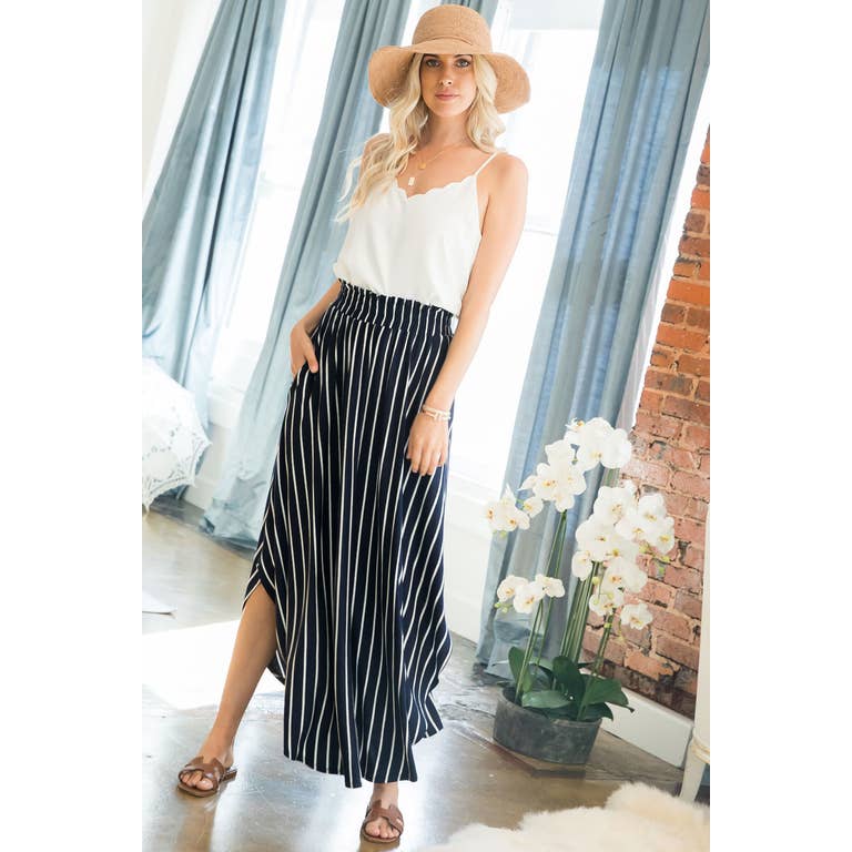 Maggie Vertical Striped Maxi Skirt - Womens Skirts - Big Sun Vernon