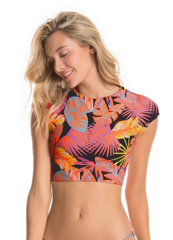 Maaji Mahogany Palm Crop Top - Womens Cropped Bikini Tops - Big Sun Vernon
