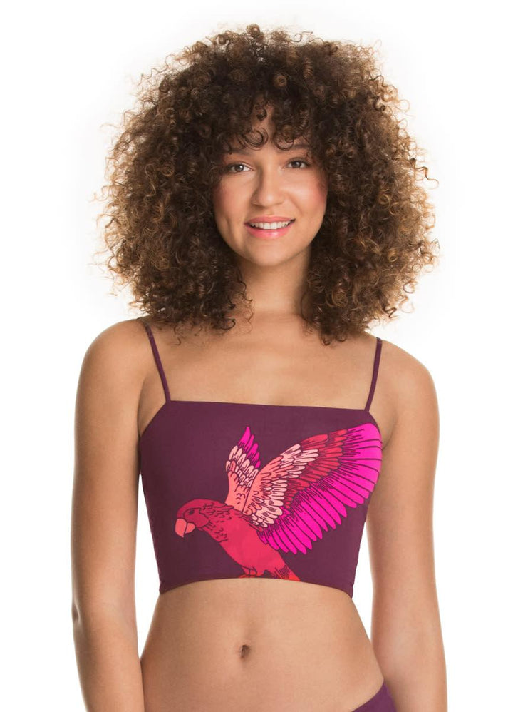 Maaji Vintage Grape Chicka Crop Top - Womens Cropped Bikini Tops - Big Sun Vernon