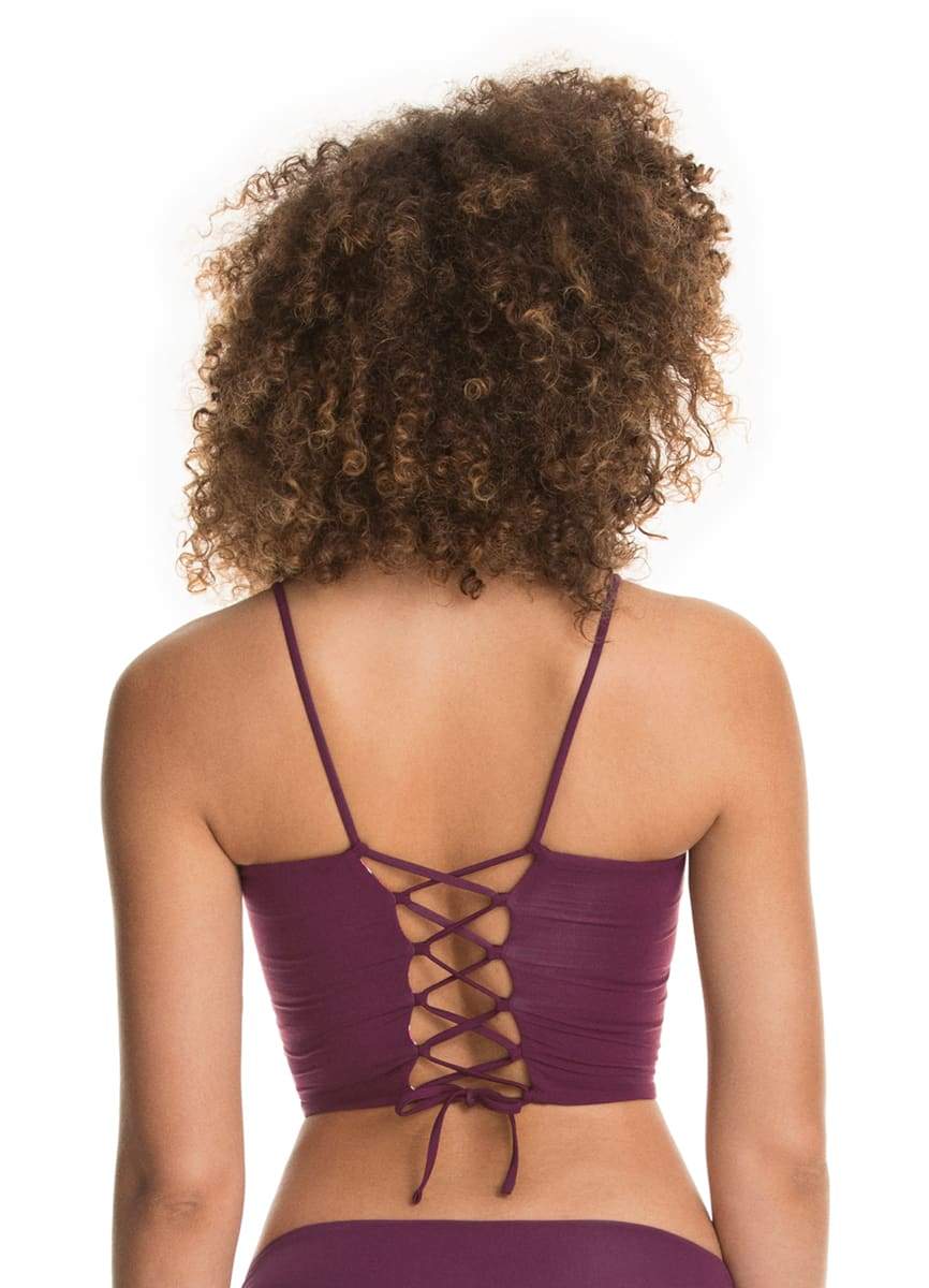 Maaji Vintage Grape Chicka Crop Top - Womens Cropped Bikini Tops - Big Sun Vernon