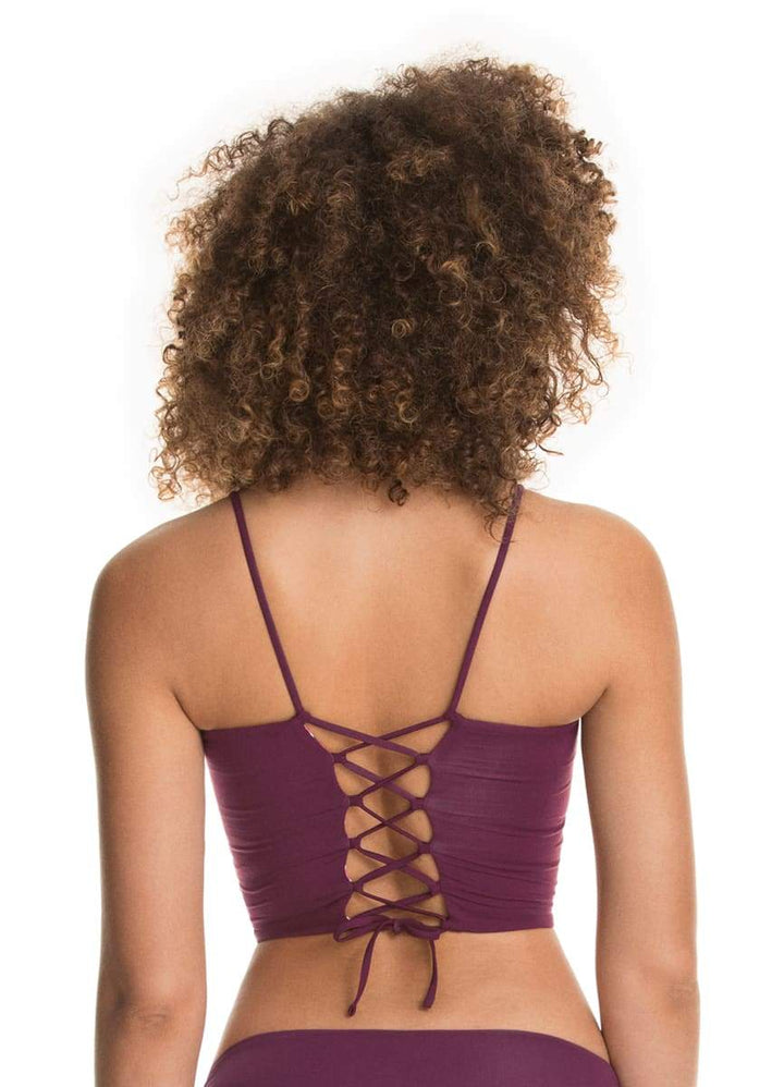 Maaji Vintage Grape Chicka Crop Top - Womens Cropped Bikini Tops - Big Sun Vernon