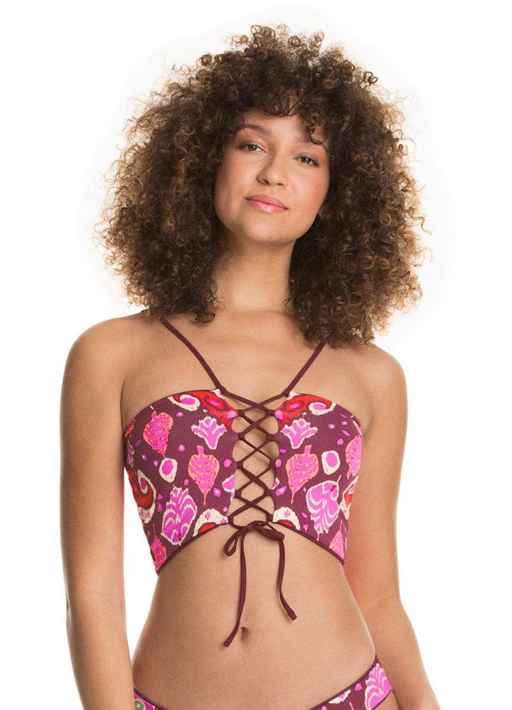 Maaji Vintage Grape Chicka Crop Top - Womens Cropped Bikini Tops - Big Sun Vernon