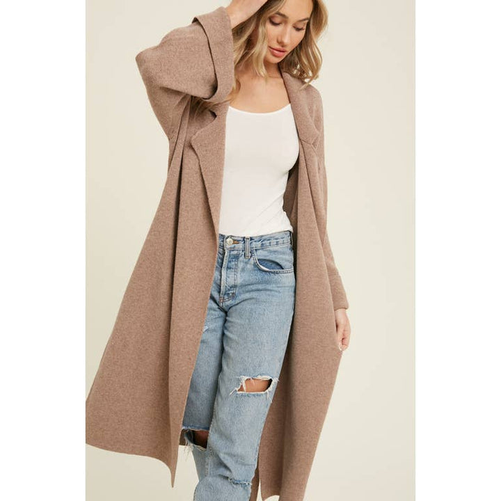 Delaney Knitted trench Coat - Womens Casual Jackets - Big Sun Vernon